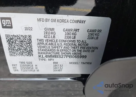 2023 Buick Encore Gx Preferred Fwd from USA, damaged, VIN KL4MMBS27PB065999